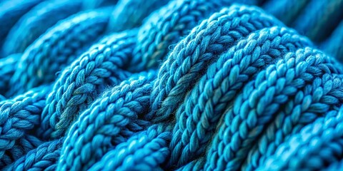 Macro Close-up of Soft Blue Knit Sweater Texture - Detailed Fabric Photography