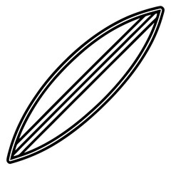 Minimalist Surfboard Vector Line Art
