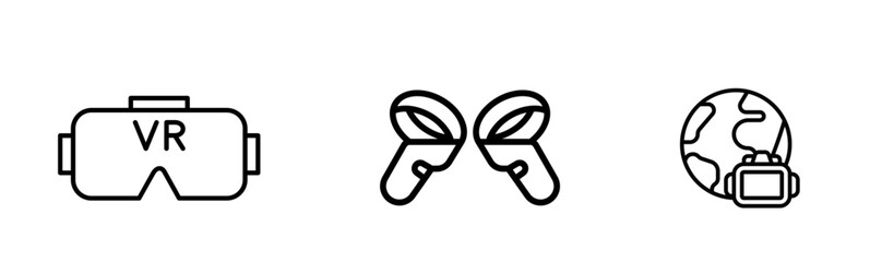 Virtual Reality Icons set