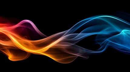 Obraz premium Abstract Colorful Smoke Waves Design