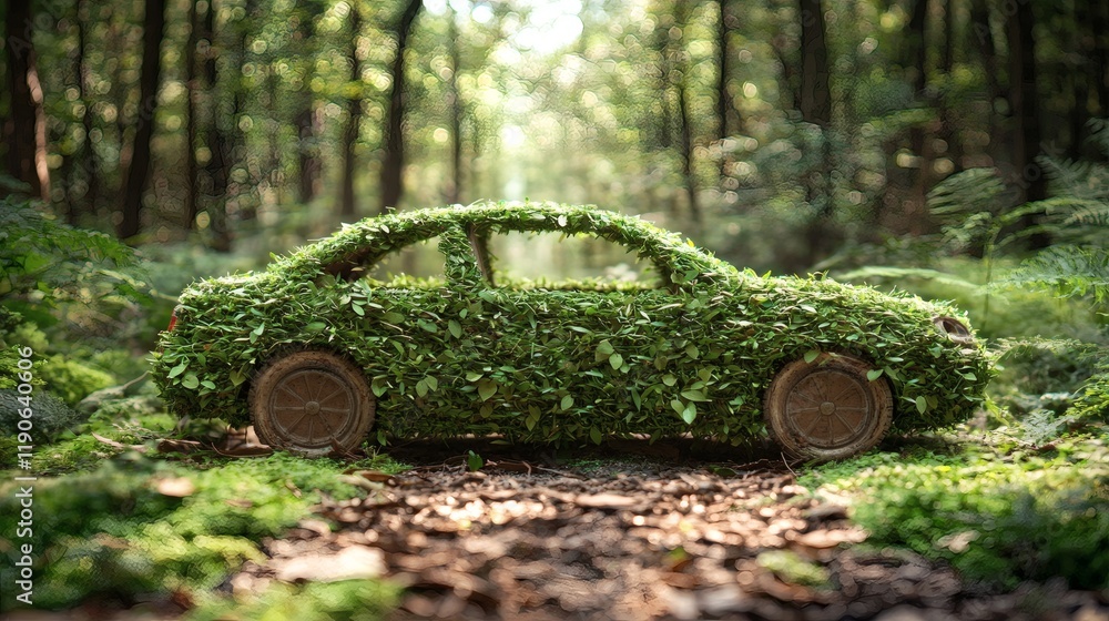 Poster Eco-friendly automotive systems with regenerative braking to optimize energy use Stock Photo with side copy space