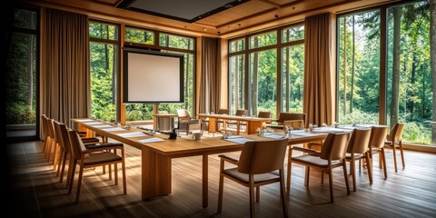 Fototapeta premium Forest view conference room meeting