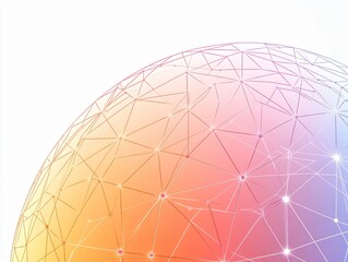 Abstract Sphere Network Connection Digital Art
