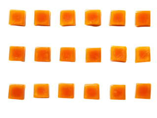 Vibrant Orange Cubes Geometric Arrangement on Minimalist Backdrop