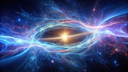 Fototapeta premium Glowing plasma stream swirling in space, ethereal, glowinbg, ethereal, glowinbg, aurora, ambiance, stream, mystic, light, electric