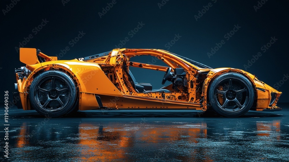 Poster advanced vehicle components integrated into lightweight body frames for improved fuel efficiency sto