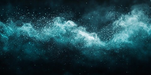 Obraz premium Vibrant green and blue speckled texture on dark background, perfect for bold and artistic compositions in illustration style