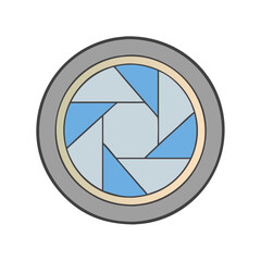 camera aperture vector icon, camera aperture vector illustration - simple illustration of camera aperture, perfect for logos camera aperture 