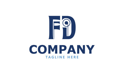 FD F fd initial logo | initial based abstract modern minimal creative logo, vector template image. luxury logotype logo, real estate homie logo. typography logo. initials logo