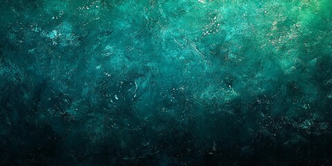 Fototapeta premium Abstract green and blue grainy texture blending on a black background, ideal for creative designs in a comic book style