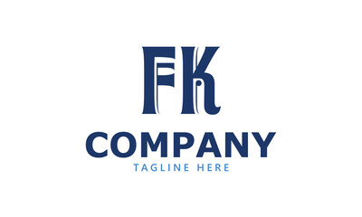 Fototapeta premium FK F fk initial logo | initial based abstract modern minimal creative logo, vector template image. luxury logotype logo, real estate homie logo. typography logo. initials logo
