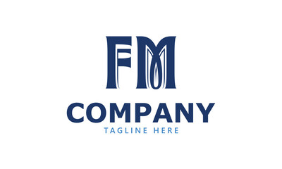 FM F fm initial logo | initial based abstract modern minimal creative logo, vector template image. luxury logotype logo, real estate homie logo. typography logo. initials logo