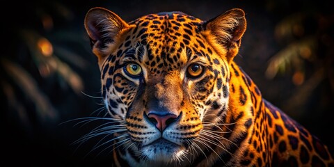 Obraz premium Majestic Panther in Low Light, Nichol, Mexico - Wildlife Photography