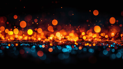 blue glow particle abstract bokeh background
