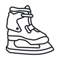 Adjustable ice skates vector icon isolated on a white background.