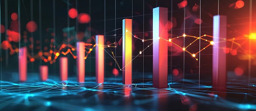 Bold bar graph showcasing tech innovation surge.