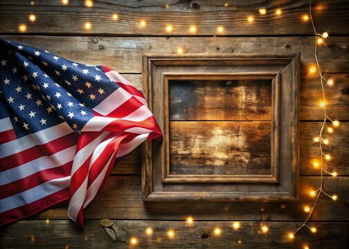 Memorial Day Photo Frame: Patriotic Design with Space for Personalized Message