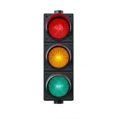 traffic light on white