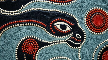 Aboriginal art design for Australia Day celebration