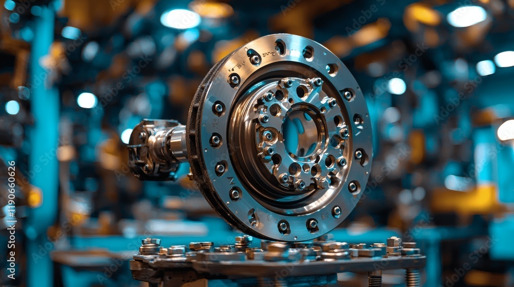 Poster performance car tuning integrating race-grade brakes for superior stopping power stock photo with si