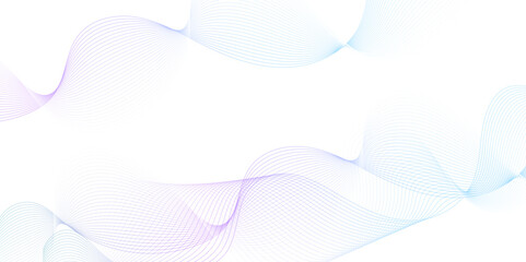 White wave curve lines banner background design. Abstract soft wave lines dynamic flowing purple and blue isolated background. Vector Illustration of the pink pattern of lines. stripes on white.