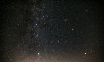 Milky Way stars photographed with a wide angle lens.