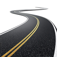 Twisty road isolated on transparent background