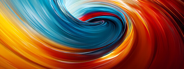 Obraz premium Abstract spiral of colors in oil paint