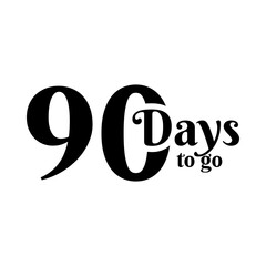 Number countdown set with 'days left' labels featuring a modern and bold design. Includes numbers 1, 7, 10, 20, 30, 40, 50, 60, 70, 80, 90, and 100 for versatile countdown needs. Ideal for project tim