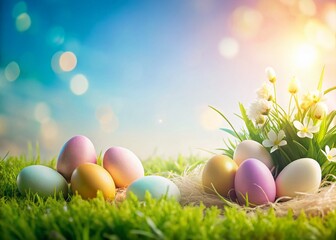 Minimalist Easter Background: Clean White Canvas for Spring Holiday Designs