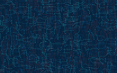 Circuit board vector illustration. High-tech technology background
