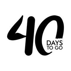 Number countdown set with 'days left' labels featuring a modern and bold design. Includes numbers 1, 7, 10, 20, 30, 40, 50, 60, 70, 80, 90, and 100 for versatile countdown needs. Ideal for project tim