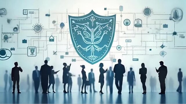 people on abstract background, people, business, team, silhouette, group, businessman, vector, illustration, world, success, teamwork, map, woman, businesswoman, office, men, management, marketing