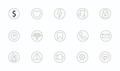 Social media icon set