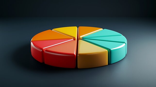 Clean pie chart representing wealth distribution.
