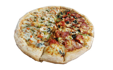 Chicken Ranch Pizza Isolated on whit png background