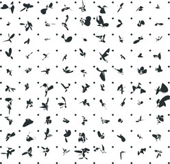 Torn, ugly and small spots are mixed with dots.