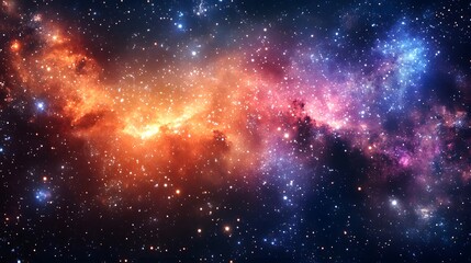 Cosmic Nebula A Stellar Tapestry Of Color And Light