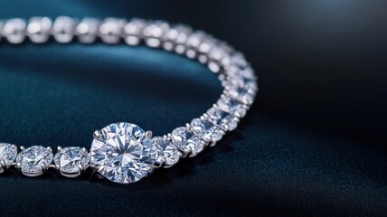 Elegant diamond bracelet luxury jewelry showcase high-quality product stylish environment close-up view glamour concept