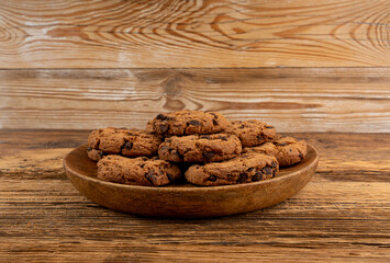 Chocolate chips cookies , American biscuits, cocoa confectionery cake, sweet morsels bakery