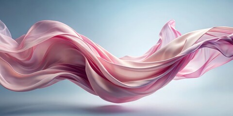 Delicate silk fabric fluttering in wind, natural fibers , fluttering,  natural fibers