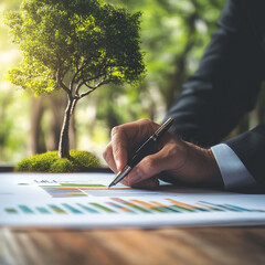 Professional ESG Environmental Social Governance Investment Concept