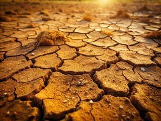 Minimalist Soil Texture: Close-Up of Dry Ground, Earthy Tones, Natural Background