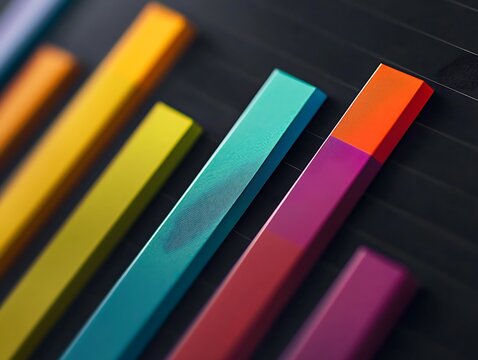 Colorful bar graph representing stock sector shifts.