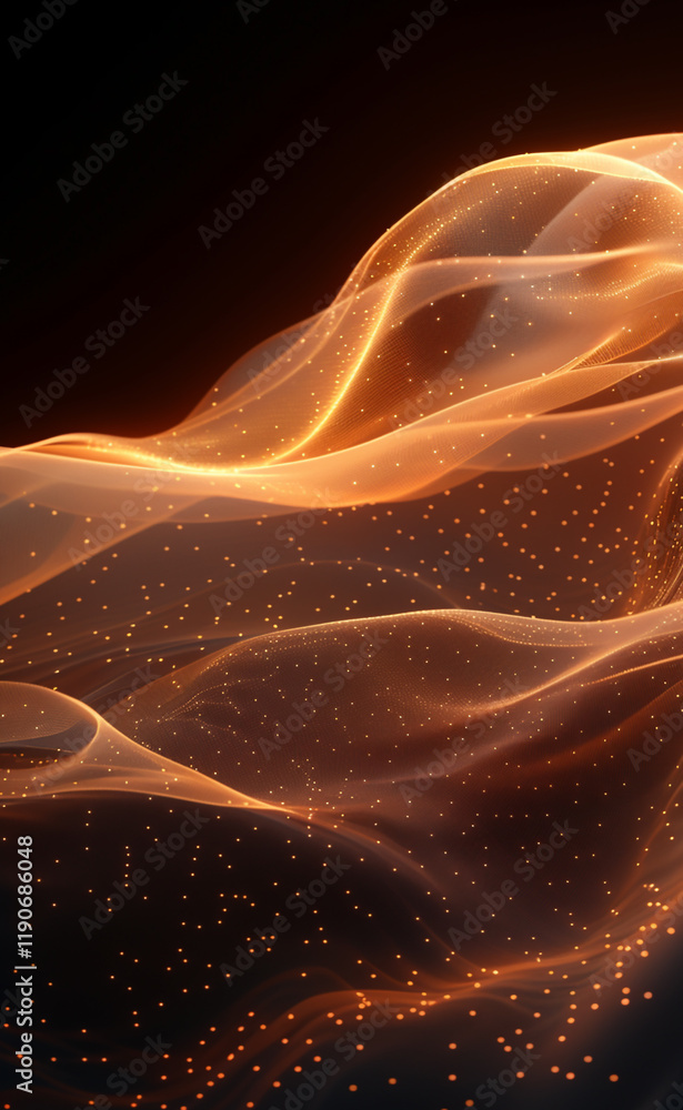 Poster colorful abstract lines of light that visualize refraction, spectrum and different wavelengths