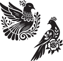 Obraz premium Paloma silhouette vector icon art