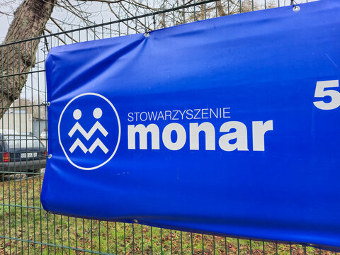 Gdansk, Poland - January 1, 2024: Logo and sign of Monar.