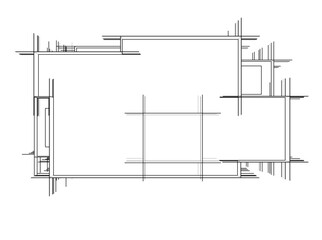 architectural drawing 3d vector illustration