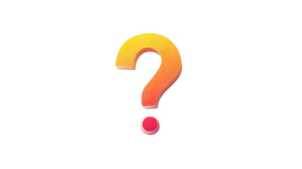 Naklejka premium Question mark sign transparent background