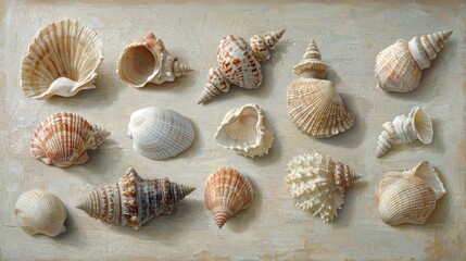 Seashells Still Life: A Collection of Coastal Treasures